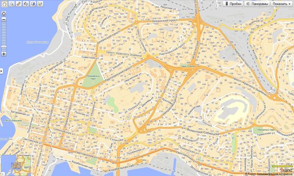 Интерактивная карта владивостока с улицами и домами подробно смотреть